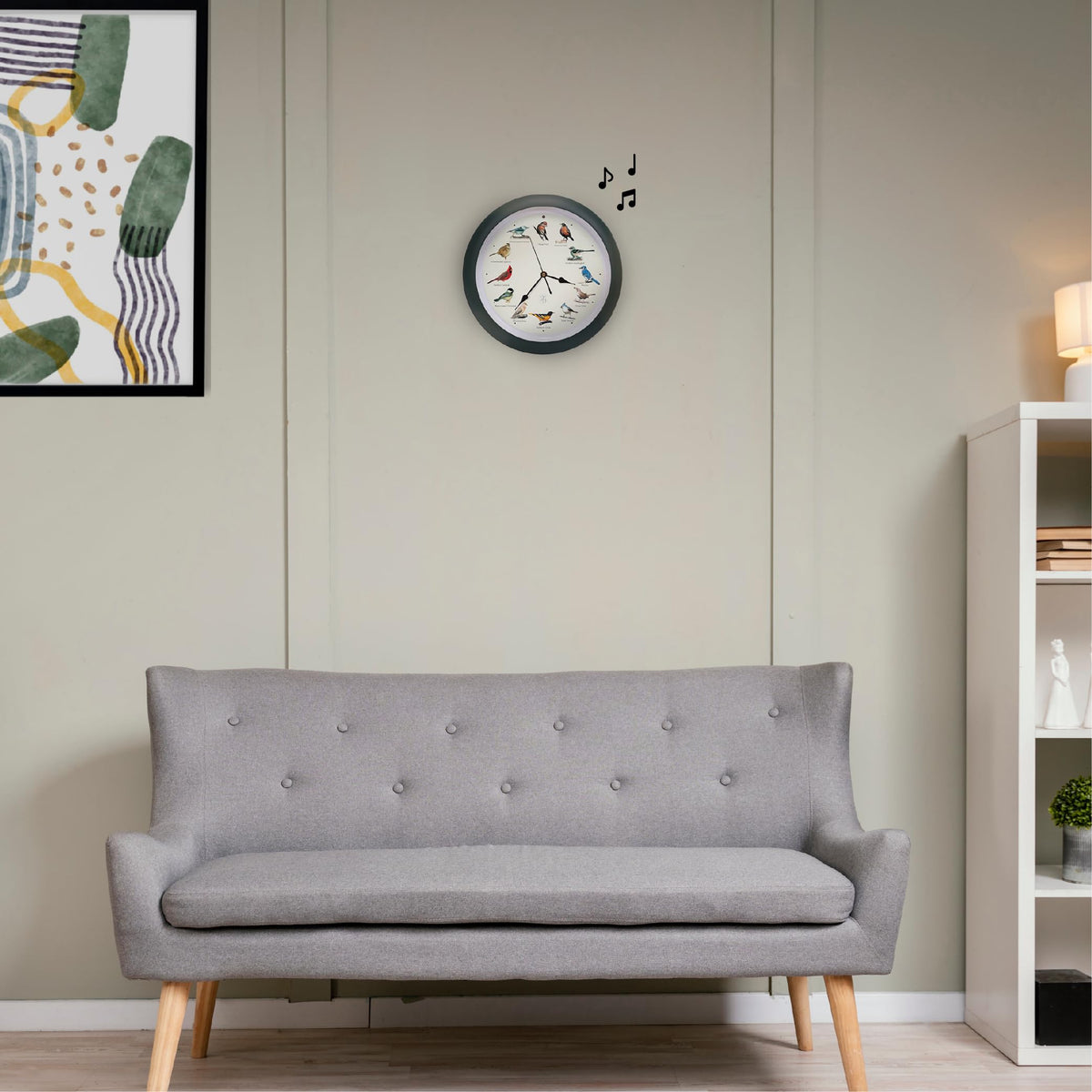 Mark Feldstein clock with birdsong on the hour creates a calming ambiance