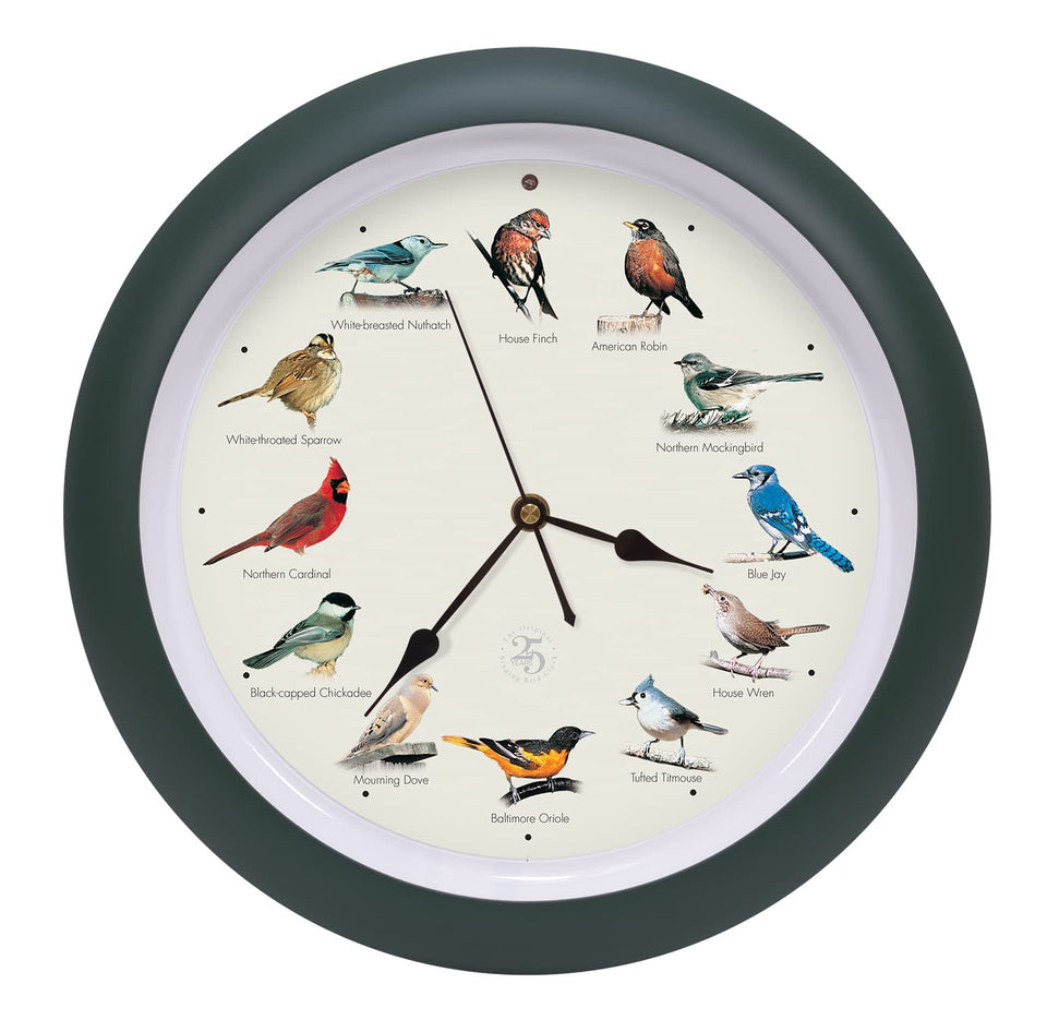 Mark Feldstein Original Singing Bird Clock 25th Anniversary artwork enhances decor