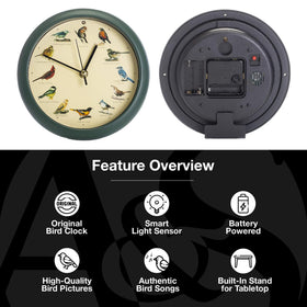 Mark Feldstein clock with smart light sensor quiets at night for peaceful sleep