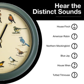 Mark Feldstein clock doubles as wall art with a nature motif