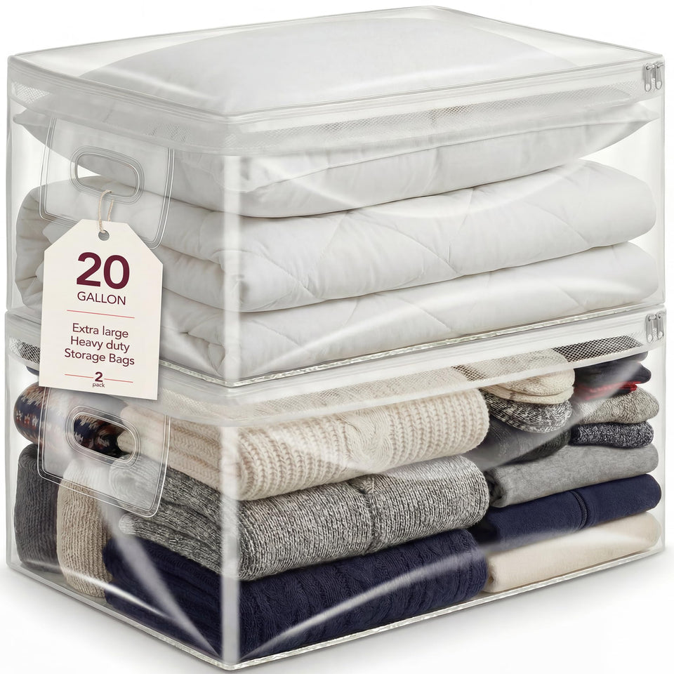 Marknox 20 gallon jumbo bag front view, ideal for bulky blankets and quilts