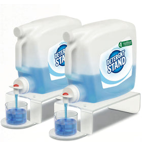 Marknox detergent holder front view shows stable pour and spill prevention.