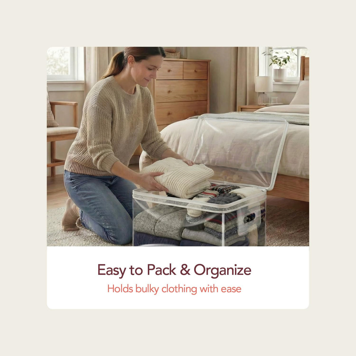 Marknox seasonal clothing storage protects clothes and bedding