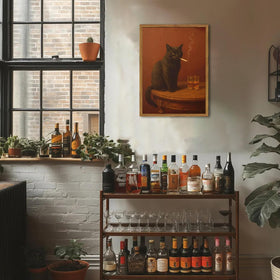 Marllifenney cat wall art ready to hang instantly elevates any room.