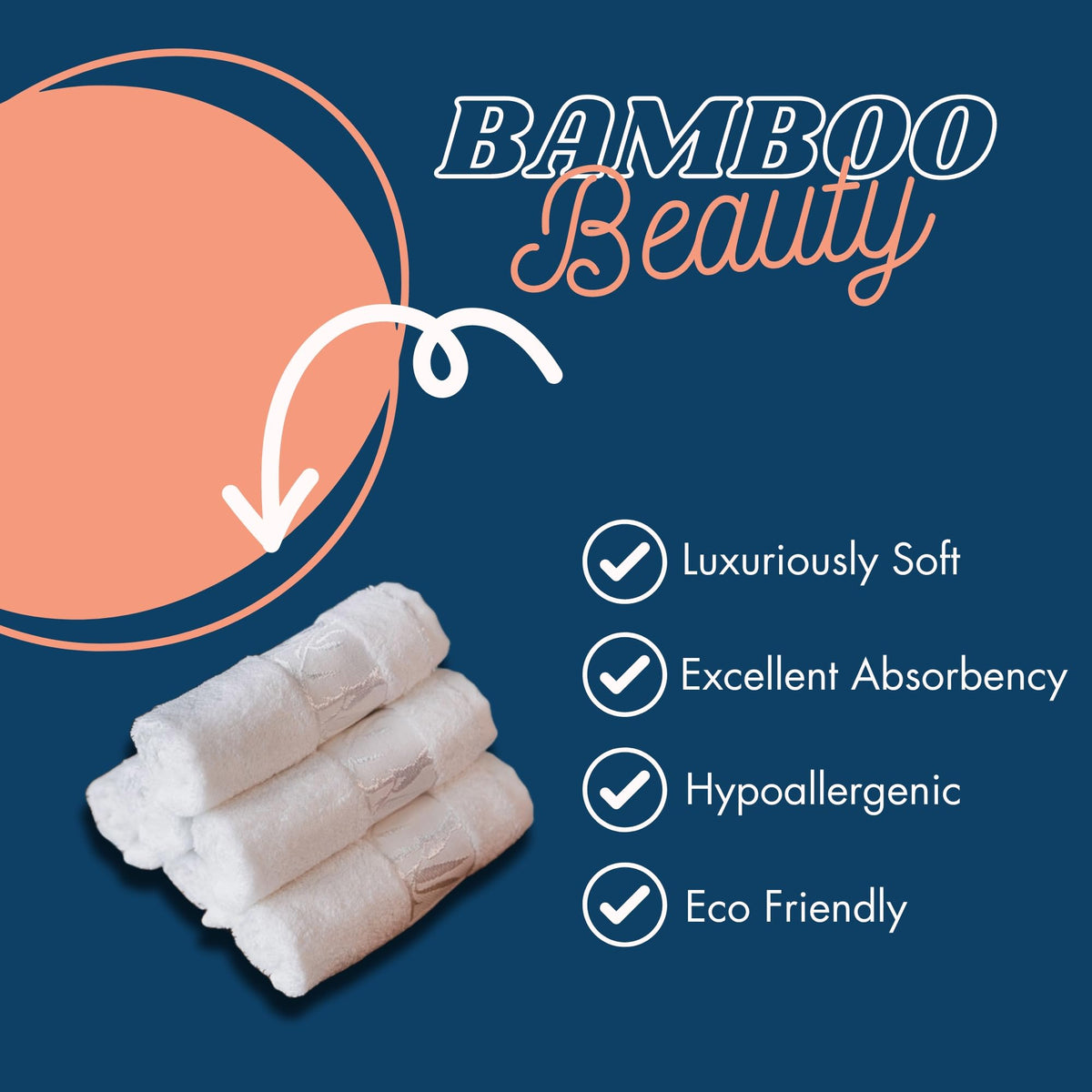 Marmaris Co. set6 washcloths demonstrating high absorbency for makeup removal