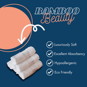 Marmaris Co. set6 washcloths demonstrating high absorbency for makeup removal
