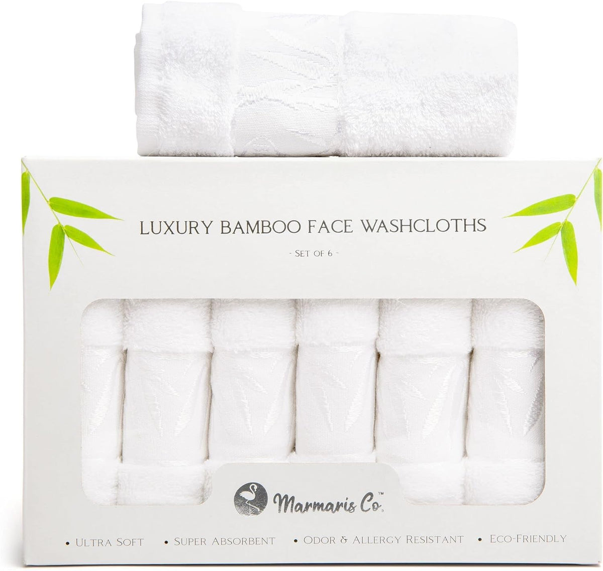 Marmaris Co. washcloths close-up with ultra-soft fibers for gentle facial cleansing
