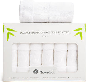 Marmaris Co. washcloths close-up with ultra-soft fibers for gentle facial cleansing