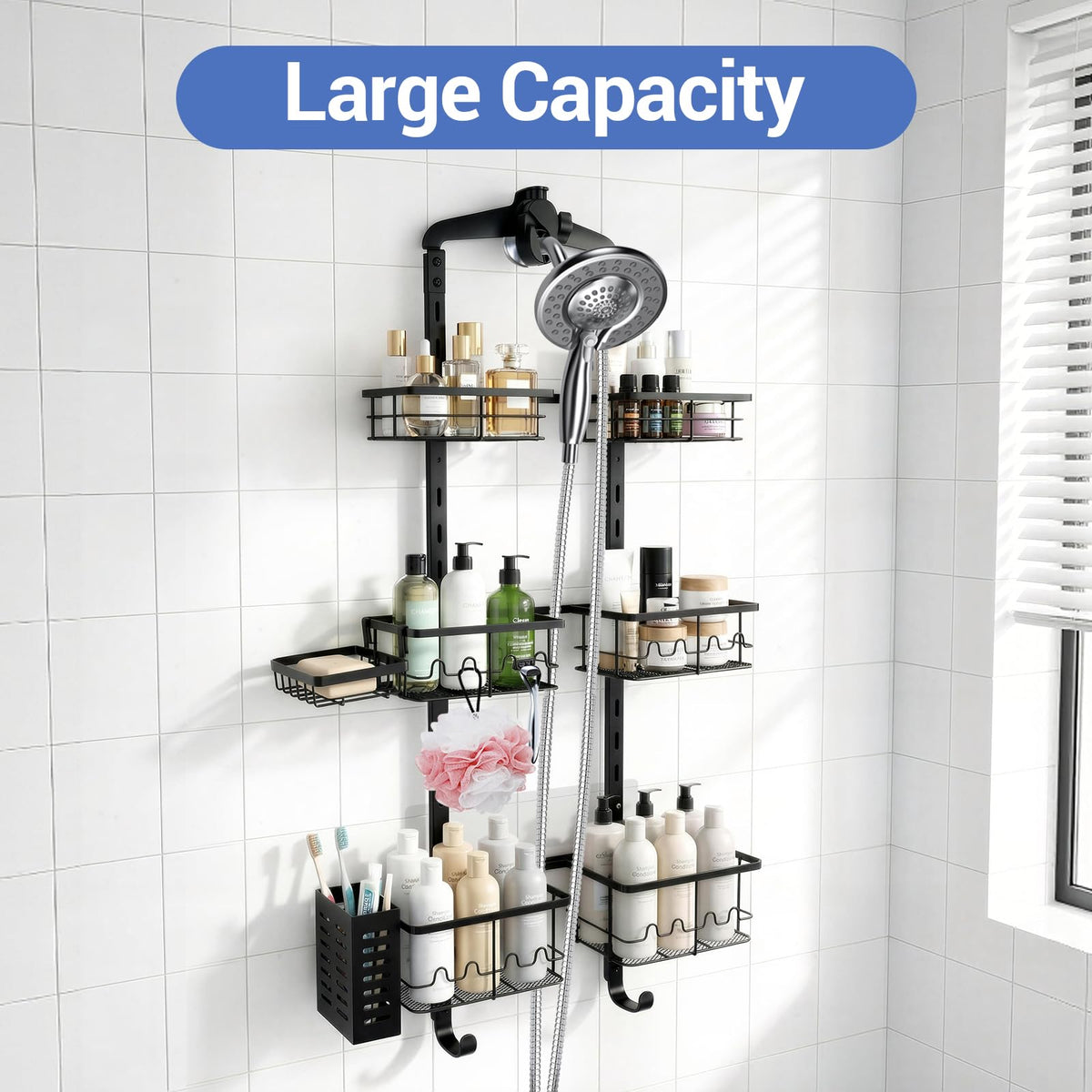 Marovitax 3-tier height adjustable baskets accommodate tall bottles and simplify setup