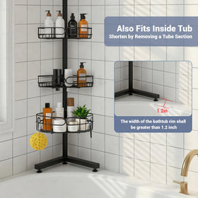 Marovitax adjustable-height pole lets you set waist-high storage for comfortable reach.