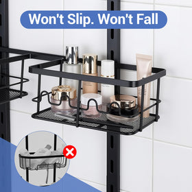 Marovitax no-spill drop-proof mesh bottom keeps small items upright even on wet shelves