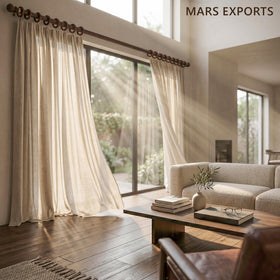 Mars Exports curtain ring glide action highlights easy, quiet movement for drapes