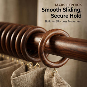 Mars Exports durable rosewood curtain rings blend durability with elegance
