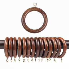 Mars Exports rosewood curtain ring inner-diameter 2.5 inch for smooth drape movement
