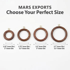 Mars Exports curtain rings require no tools for quick installation