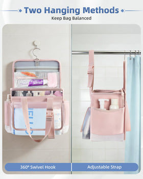 Marscamd hanging shower caddy 360 swivel hook ensures stable hanging anywhere.