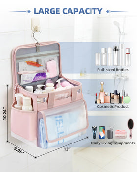 Marscamd hanging shower caddy PU-coated fabric resists splashes and stains.