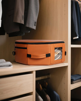 Marscamd fold-flat hat box stored flat when not in use