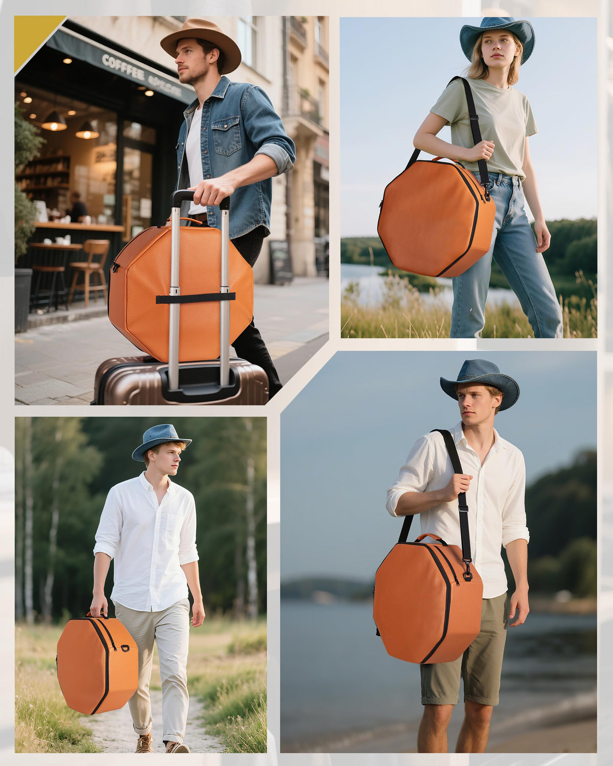 Marscamd hat box featuring a side strap for comfortable carrying
