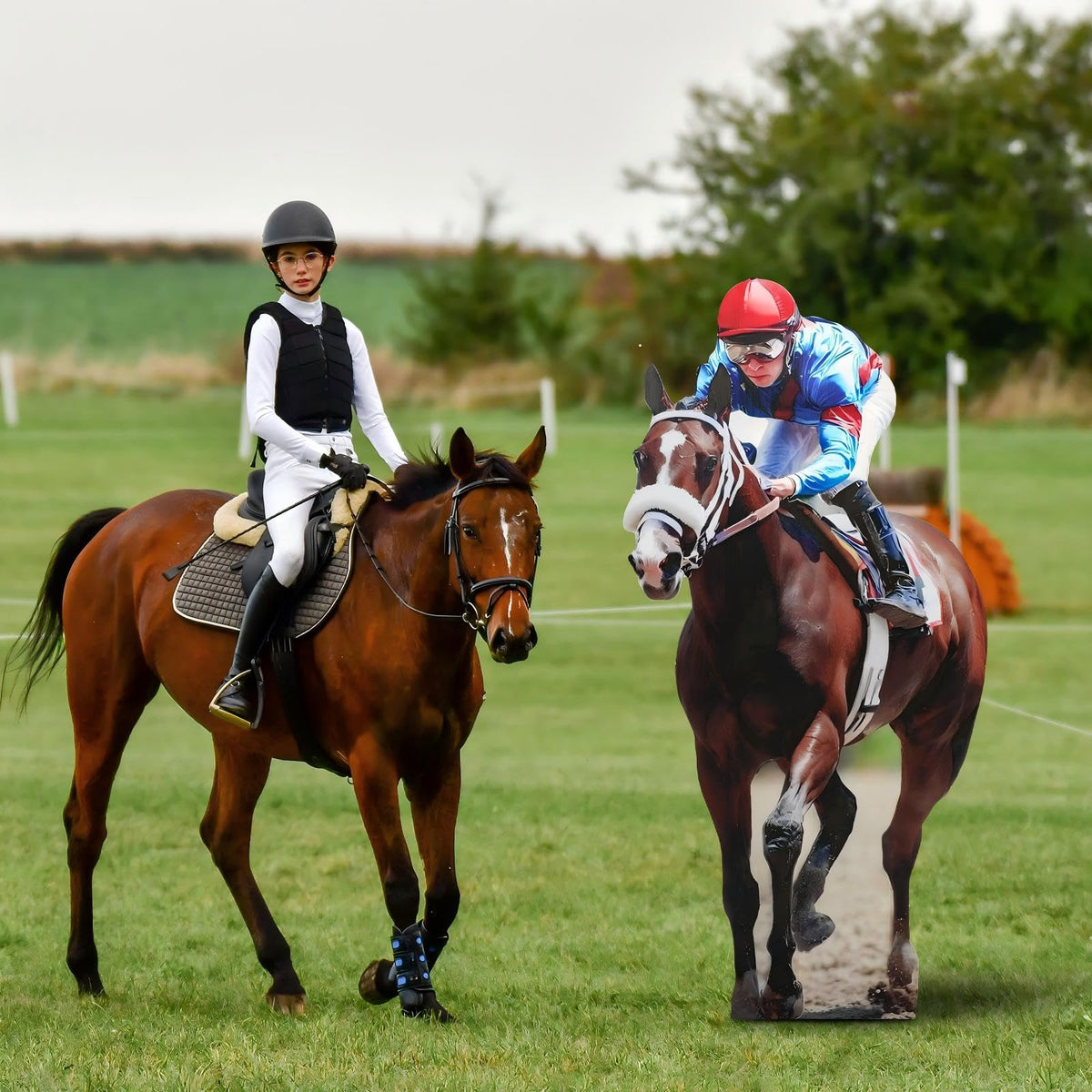 Marsui life-size horse cardboard cutout enhances western-themed decor and photos.