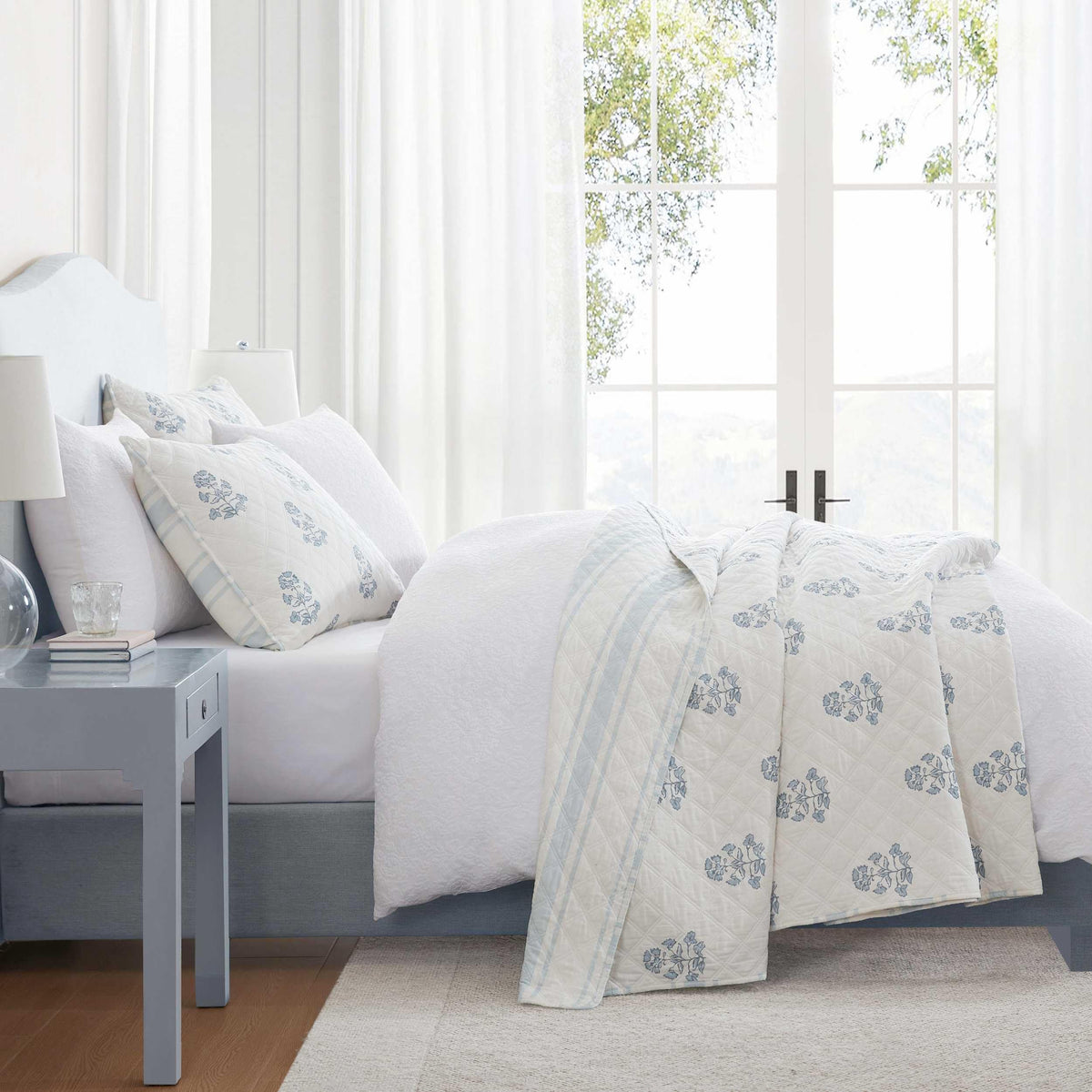 Martha Stewart quilt set includes two standard shams for a polished look