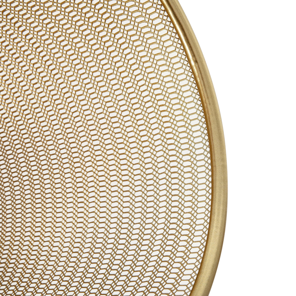 Martha Stewart Ryder gold mesh trash can ideal for office and home use