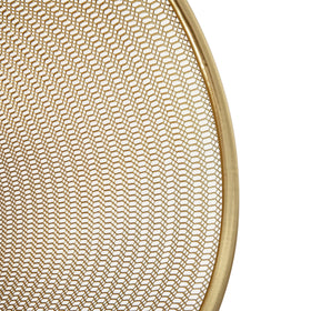 Martha Stewart Ryder gold mesh trash can ideal for office and home use