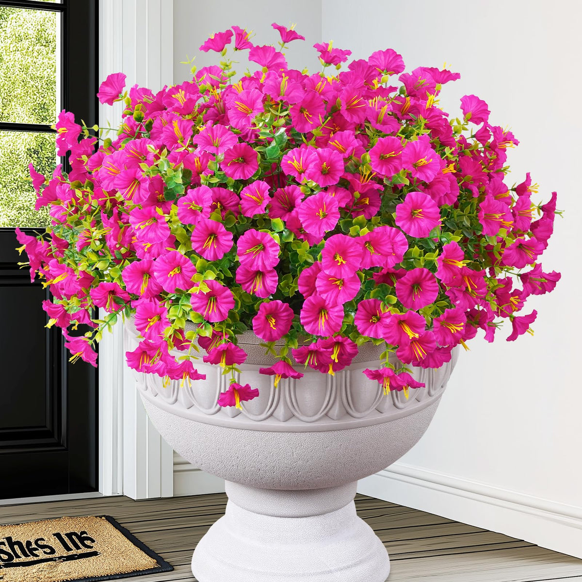 MARTINE MALL 24-bundles outdoor artificial flowers brighten porches with natural color