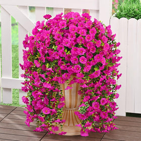 MARTINE MALL 4 Pcs look real artificial flowers for outdoors, lifelike blooms for sunny porches