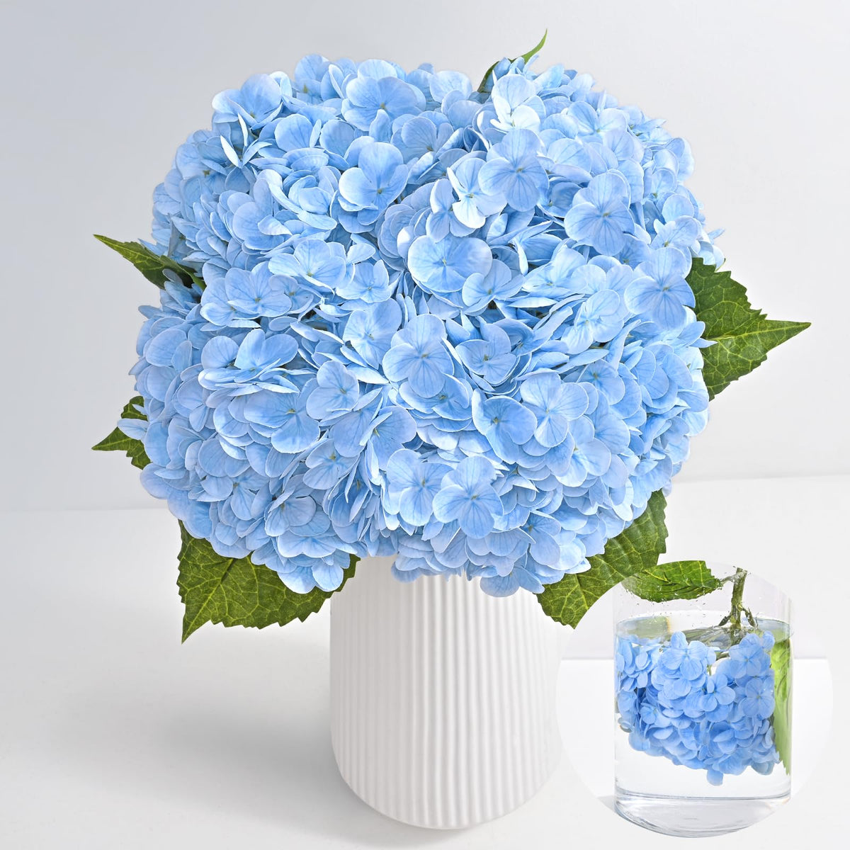 Martine Mall hydrangea assembly detail shows easy decor versatility.