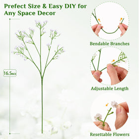 Martine Mall white Baby's Breath centerpieces for wedding decor and arches
