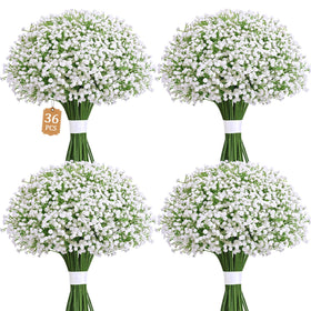 Martine Mall Baby's Breath white bulk bouquet close-up, soft texture for realistic wedding decor