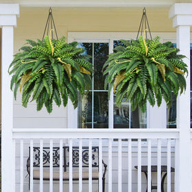 MARTINE MALL durable silk fern leaves stay vibrant through seasons