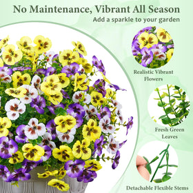 Martine Mall fade-proof artificial flowers for year-round porch display.