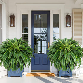 MARTINE MALL 48-inch faux fern with 88 leaves, bold in a pot, low maintenance.