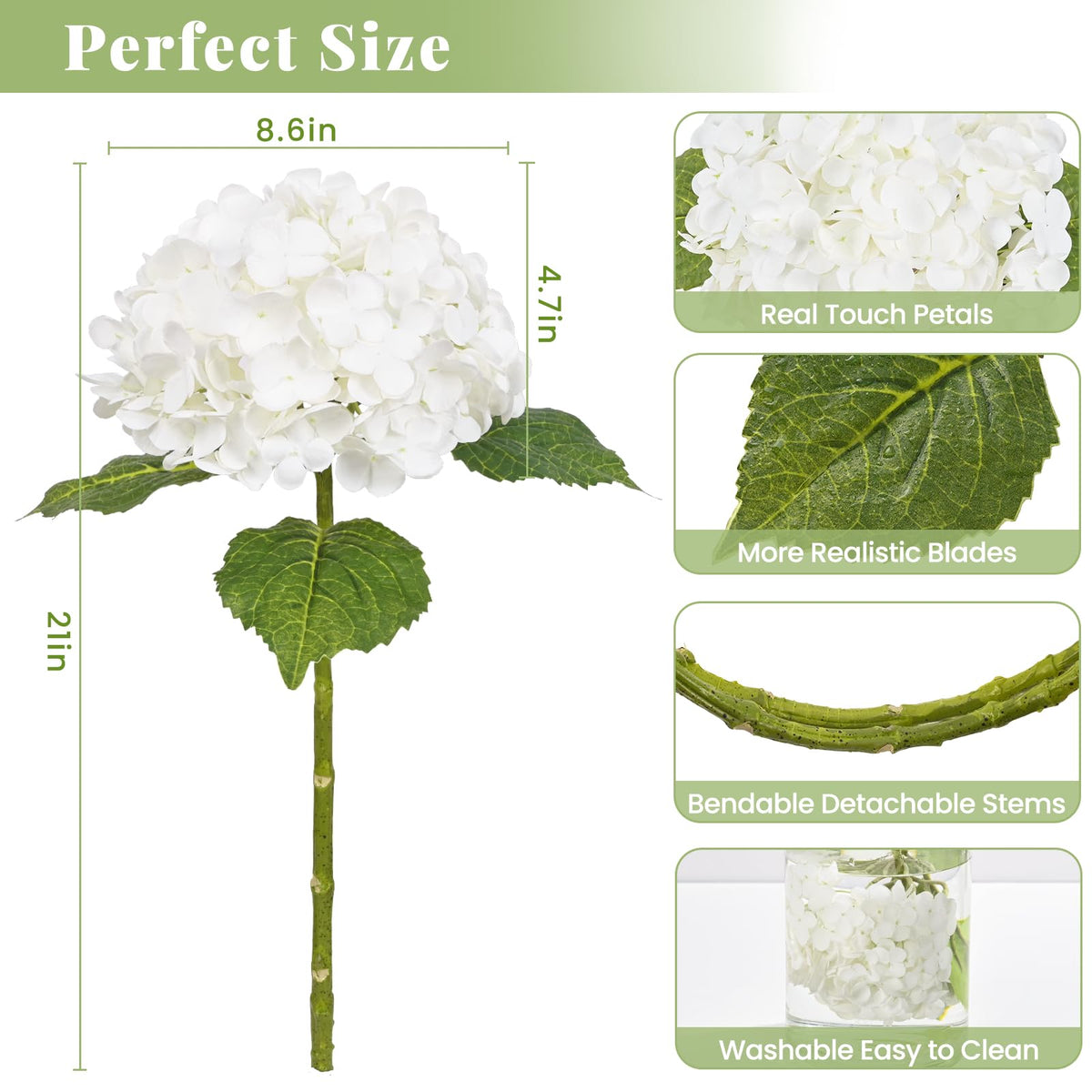 Martine Mall versatile hydrangea decor for home, weddings, and office spaces.