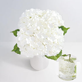 MARTINE MALL hydrangea 21in bouquet close-up shows lifelike texture for home decor