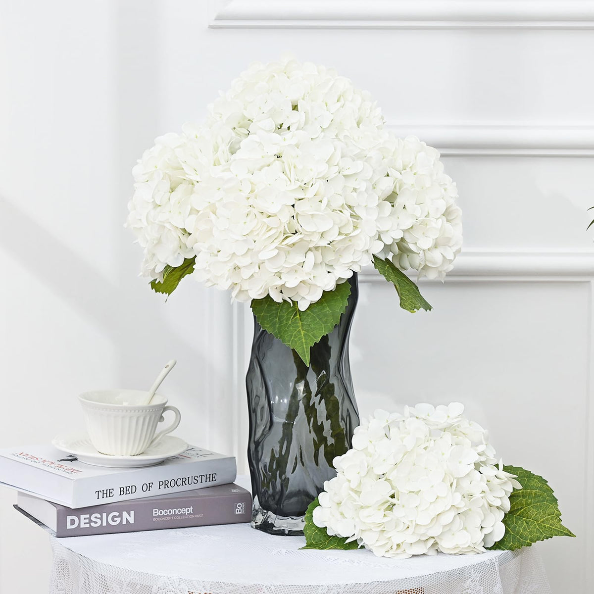 MARTINE MALL hydrangea packaging shows intact stems and easy assembly