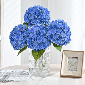 Close-up of real-touch hydrangea petals by Martine Mall.
