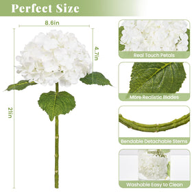 MARTINE MALL hydrangea stem with wire core enables easy shaping