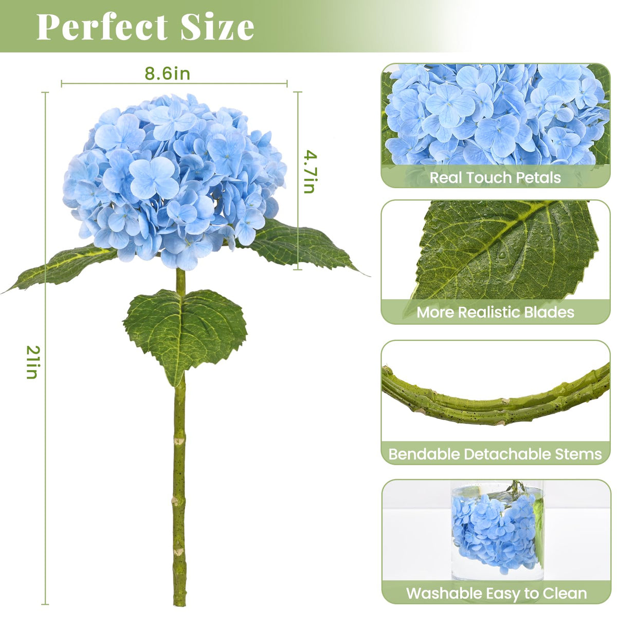 Martine Mall large hydrangea bouquet commands attention in centerpieces.