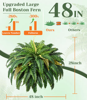 MARTINE MALL lifelike fern draped in pot showcases natural texture
