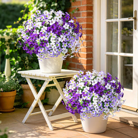 MARTINE MALL maintenance-free artificial flowers for planters simplify outdoor décor.