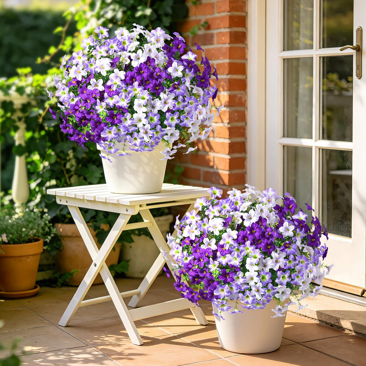 MARTINE MALL maintenance-free faux flowers perfect for carefree curb appeal.