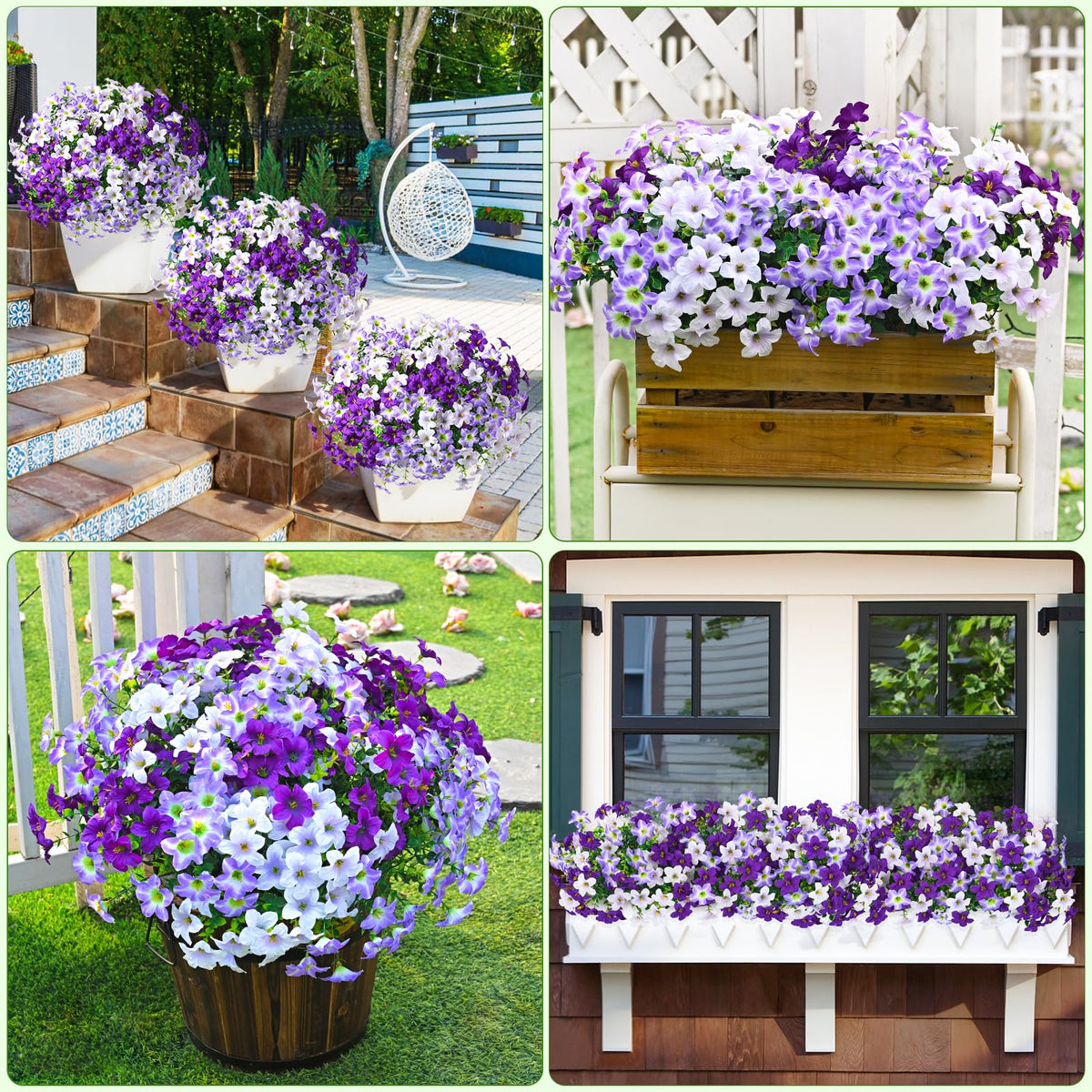 MARTINE MALL mixed purple bouquet adds seasonal charm outdoors.