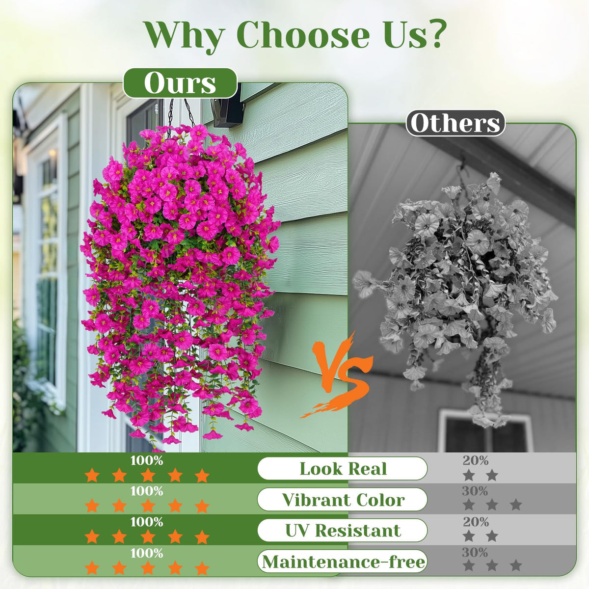 MARTINE MALL Weather-ready silk petals resist fading for year-round charm