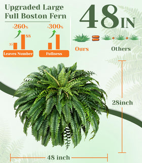 MARTINE MALL outdoor-UV-resistant fern leaves stay vibrant under sun and wind.