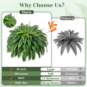 MARTINE MALL realistic fern leaf texture adds depth to outdoor display