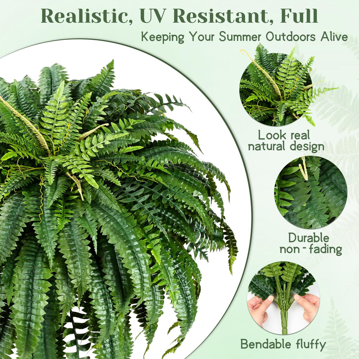 MARTINE MALL silk leaves create lush, realistic porch or patio décor.