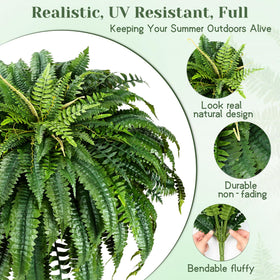 MARTINE MALL silk leaves create lush, realistic porch or patio décor.
